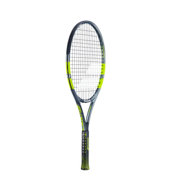 Ракетка б/т дет. BABOLAT Carlitos Jr 25 Gr00, 140524, для 8-10 лет, алюм, со струн, серо-салатовый