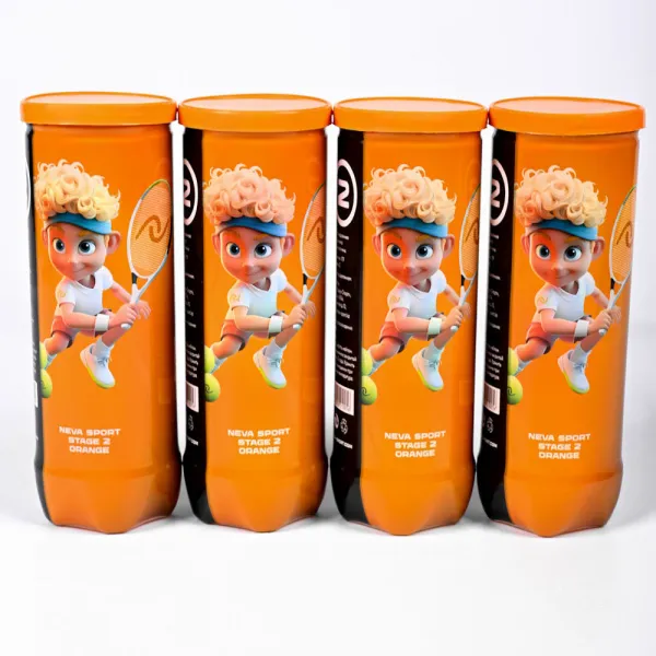 Мяч теннисный детский NS Orange, 5021005, уп.3 шт, резина, шерть, нейлон, желто-оранжевый за 613.70 ₽ в Костроме