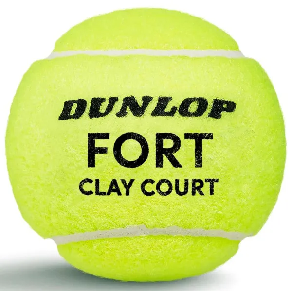 Мяч теннисный Dunlop Fort Clay Court 4B, 601613, уп.4 шт,одобр.ITF и FFT,сукно,нат.резина,желтый за 1&nbsp;812.20 ₽ в Костроме