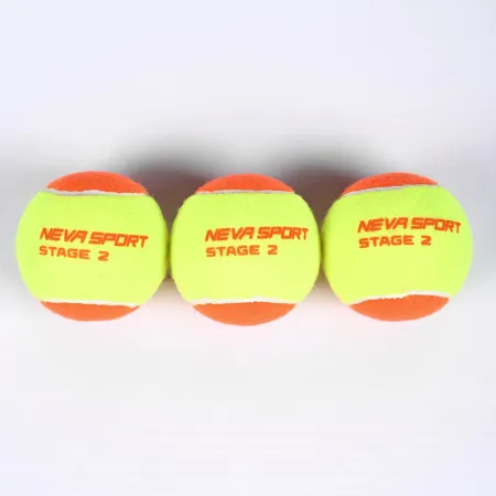 Мяч теннисный детский NS Orange, 5021005, уп.3 шт, резина, шерть, нейлон, желто-оранжевый за 613.70 ₽ купить в Костроме