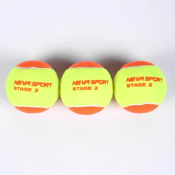 Мяч теннисный детский NS Orange, 5021005, уп.3 шт, резина, шерть, нейлон, желто-оранжевый за 613.70 ₽ в Костроме